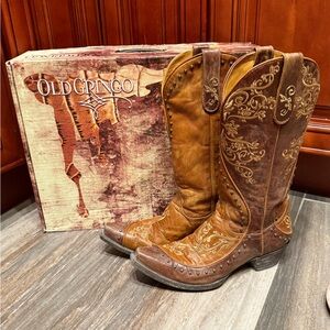 Old Gringo Arta Embroidery Stud Cowgirl Wedding Floral Cowboy Boots RARE 7.5